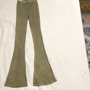 Urban Outfitters green flare pants
